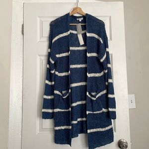 NWT Newbury Kustom blue and white cardigan